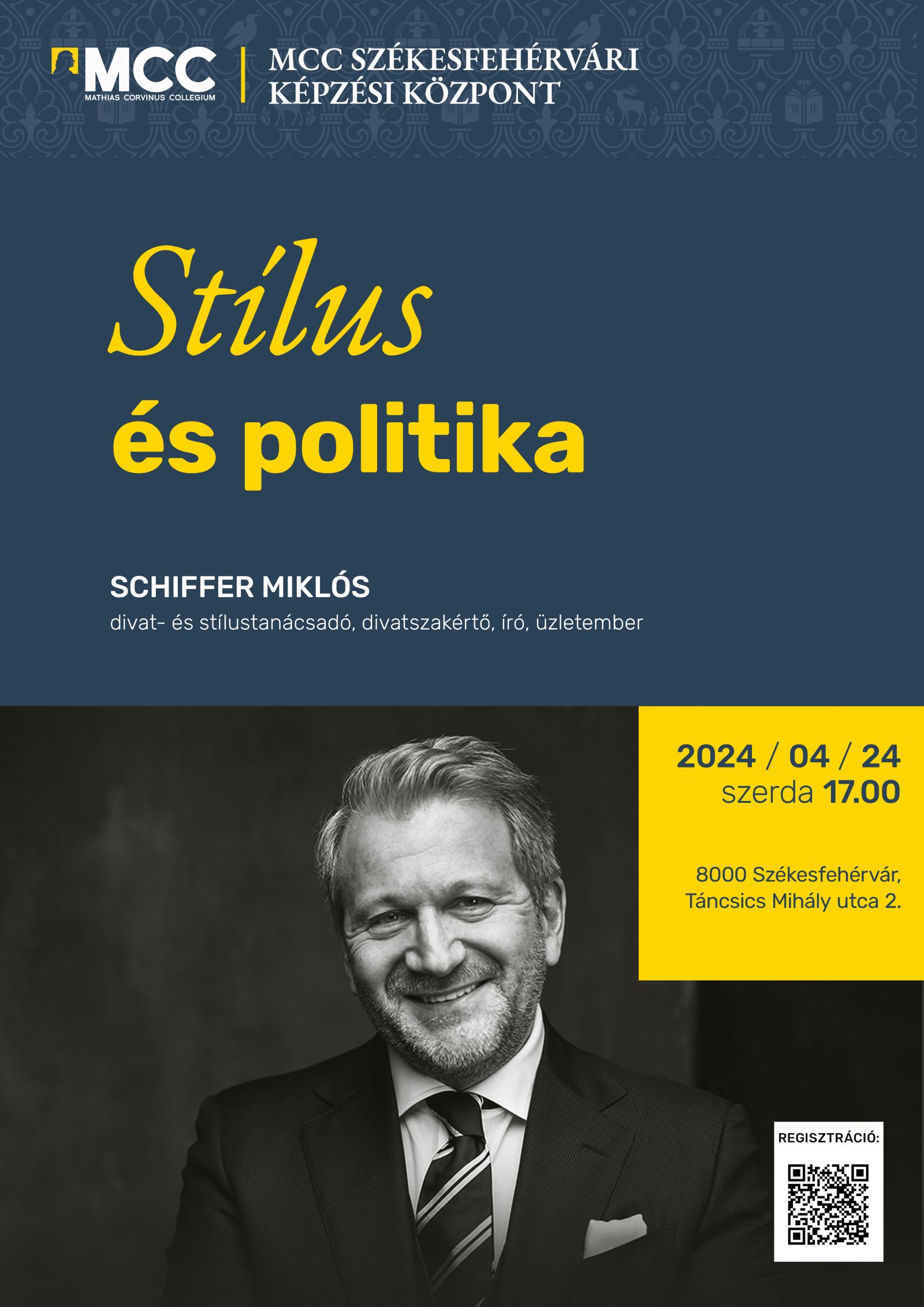 Stílus és politika címmel tartanak előadást az MCC-ben