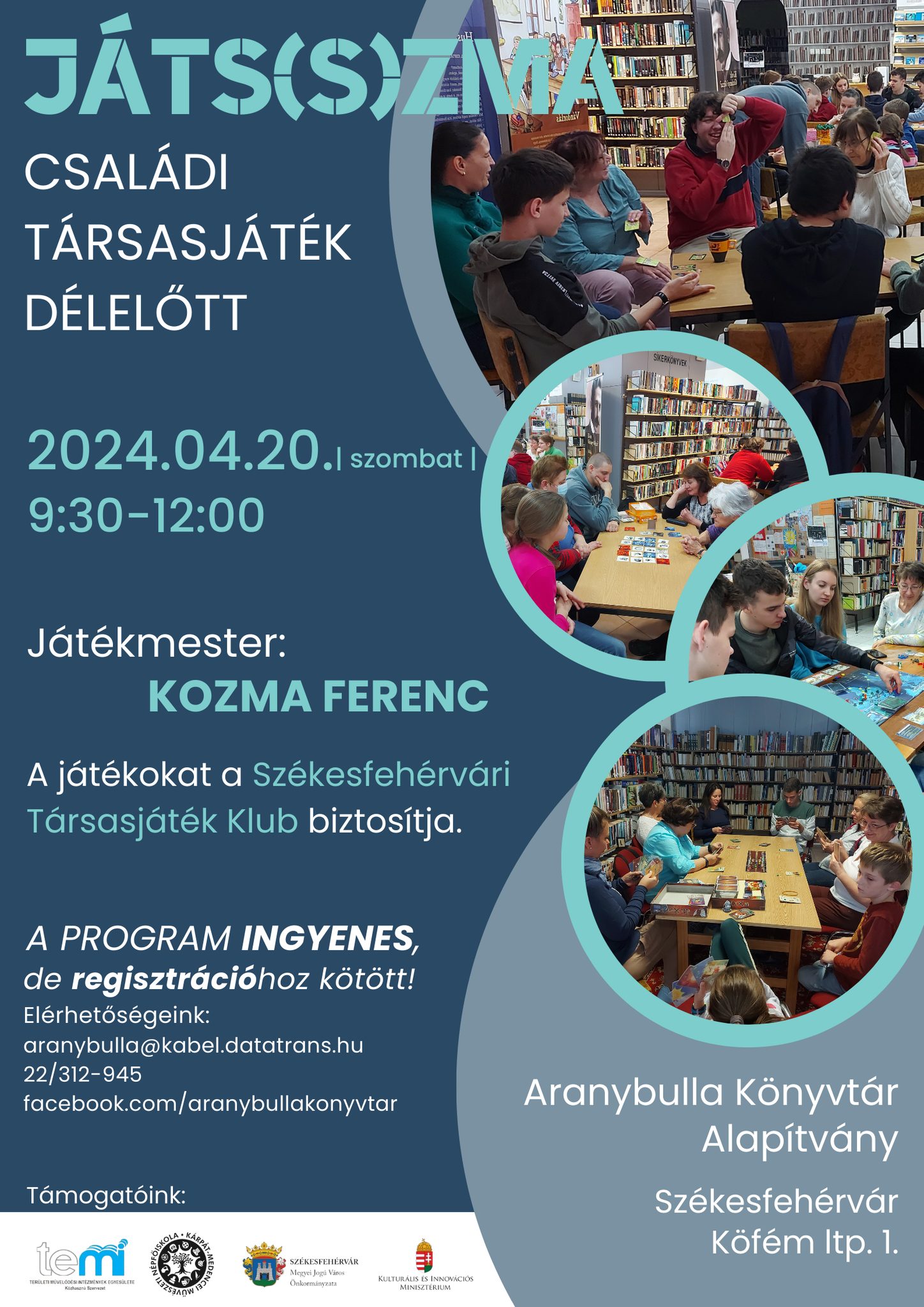 Versek, mesék, társasjáték – szombati családi programok a könyvtárakban