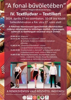 A fonal bűvöletében – szombaton folytatódik a Textiludvar – Textilkert sorozat a Kézművesek Házában