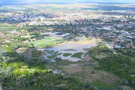 Székesfehérvár a levegőből egy szép tavaszi délutánon