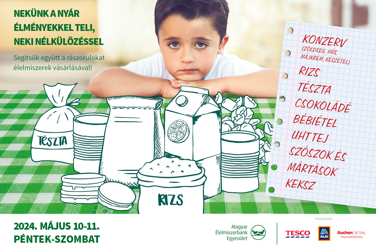 Segítsünk, hogy segíthessenek! – Tartósélelmiszer-gyűjtést rendeznek több helyszínen pénteken és szombaton