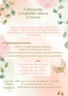 Felkészülés a családdá válásra – ingyenes pszichológiai program az EFI-ben
