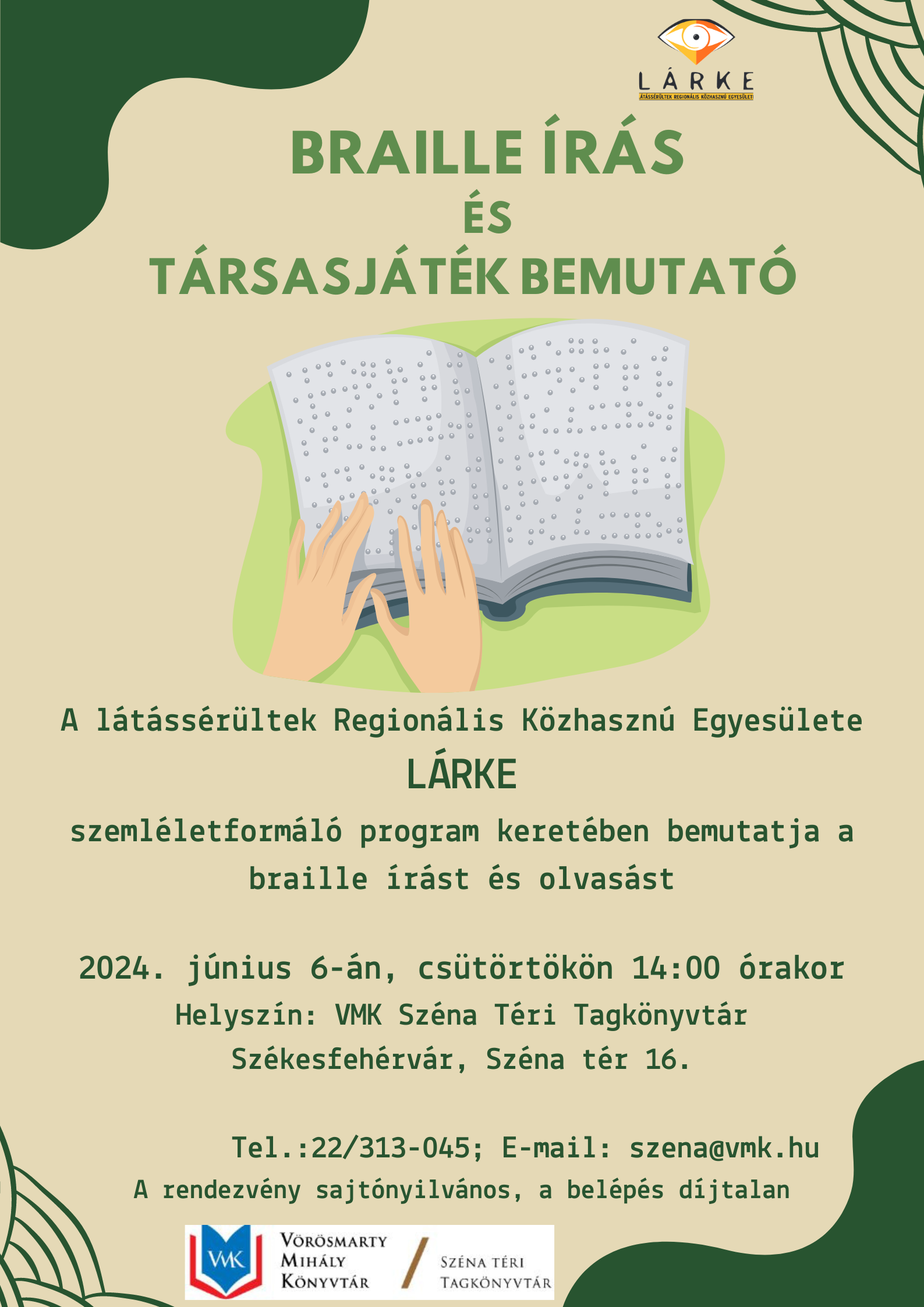 Szemléletformáló program látássérültekkel a Széna téri könyvtárban
