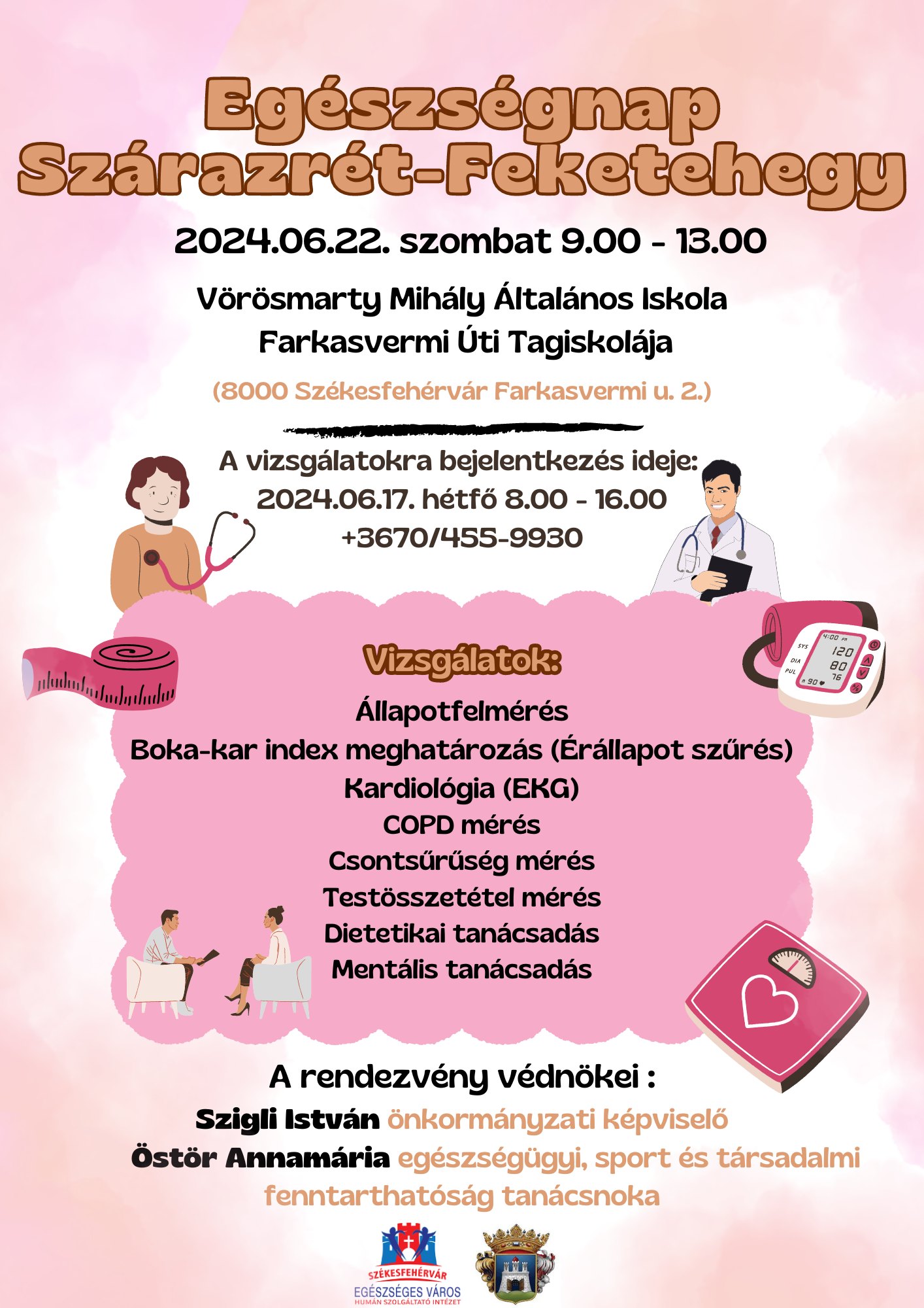 Ingyenes egészségnapot tartanak június 22-én a Farkasvermi úti általános iskolában