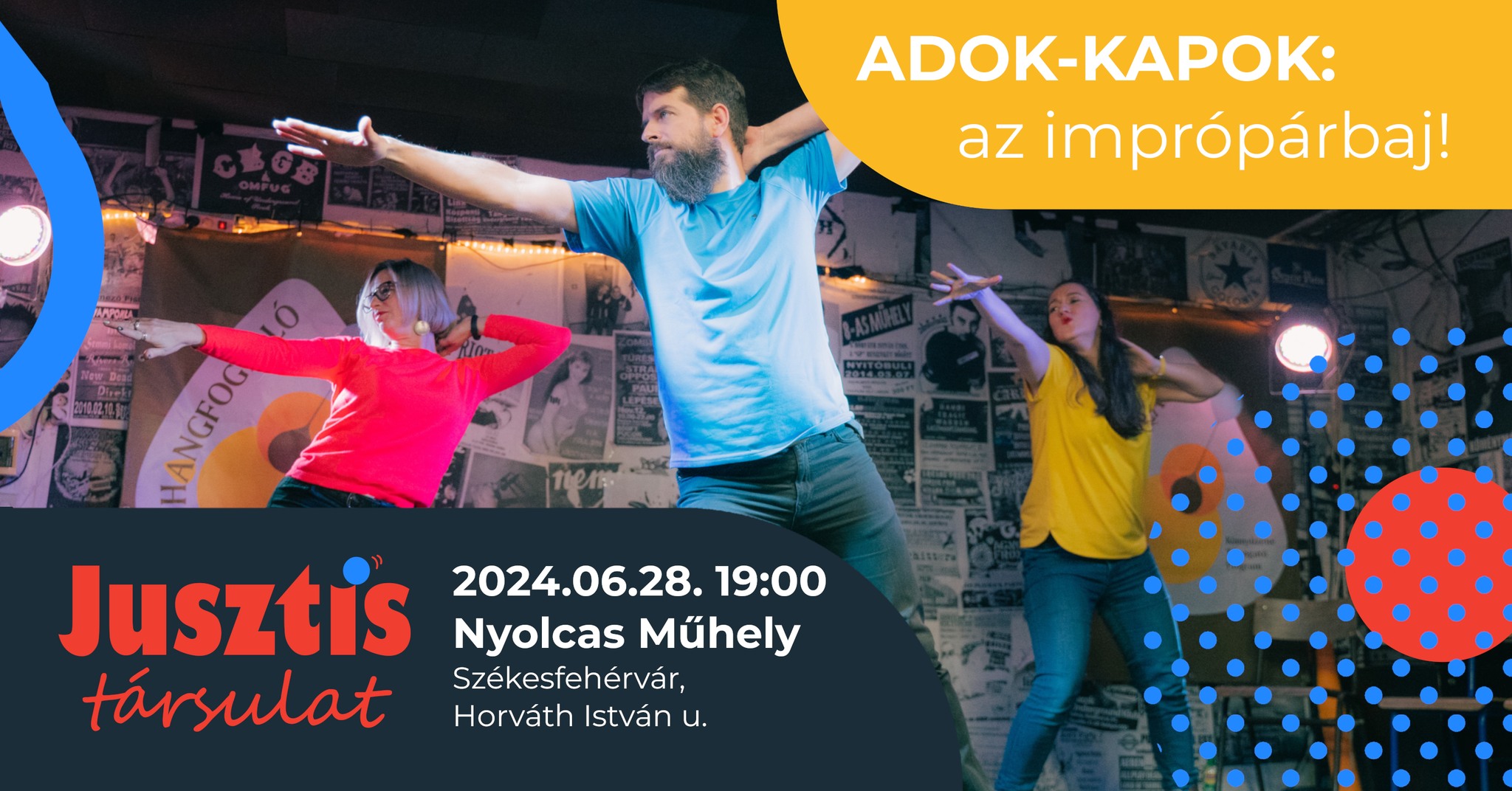 Adok-kapok impropárbaj - a Nyolcas Műhelybe várják a színház barátokat