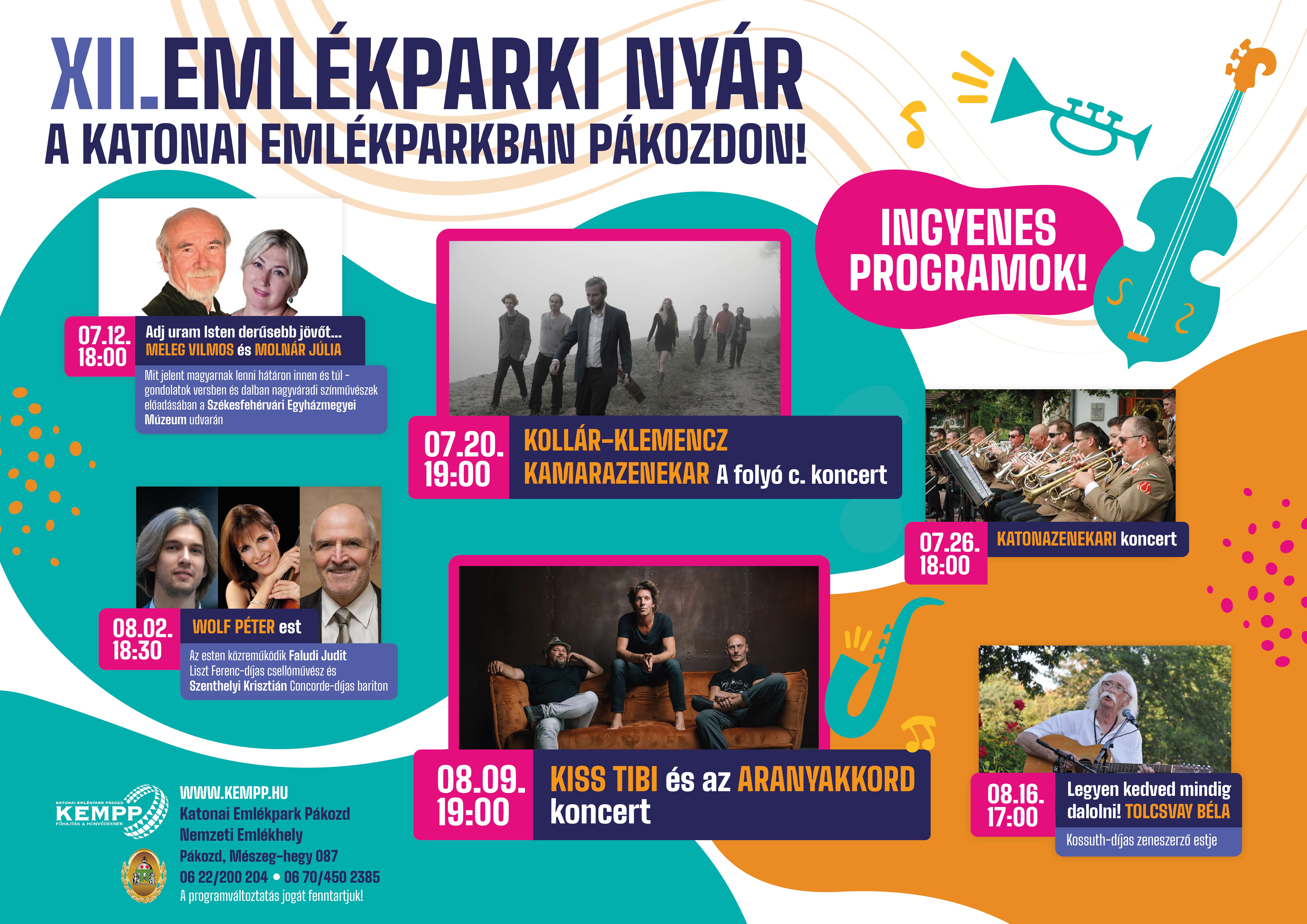 Idén is lesz Emlékparki Nyár Pákozdon július 12 és augusztus 16 között