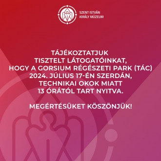 Csak 13 órától nyit ki a Gorsium Régészeti Park július 17-én