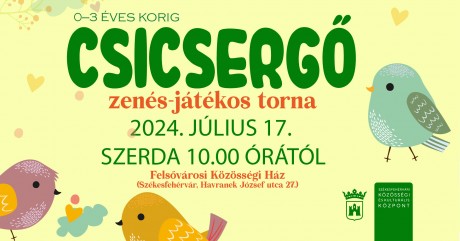 Csicsergő zenés játékos torna szerdán a Felsővárosban