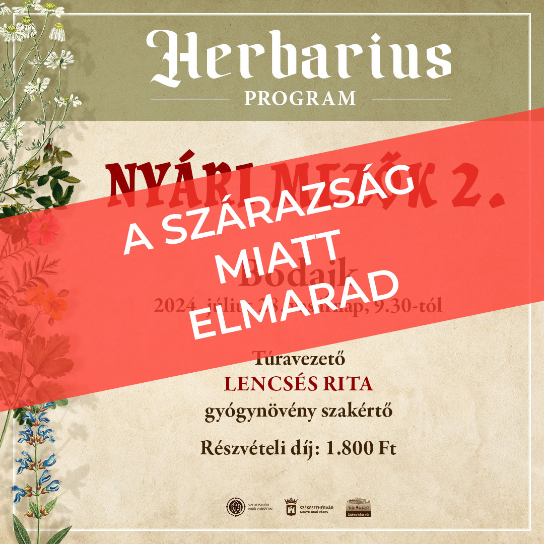 Kiszáradtak a gyógynövények - elmarad a vasárnapi Herbarius-túra