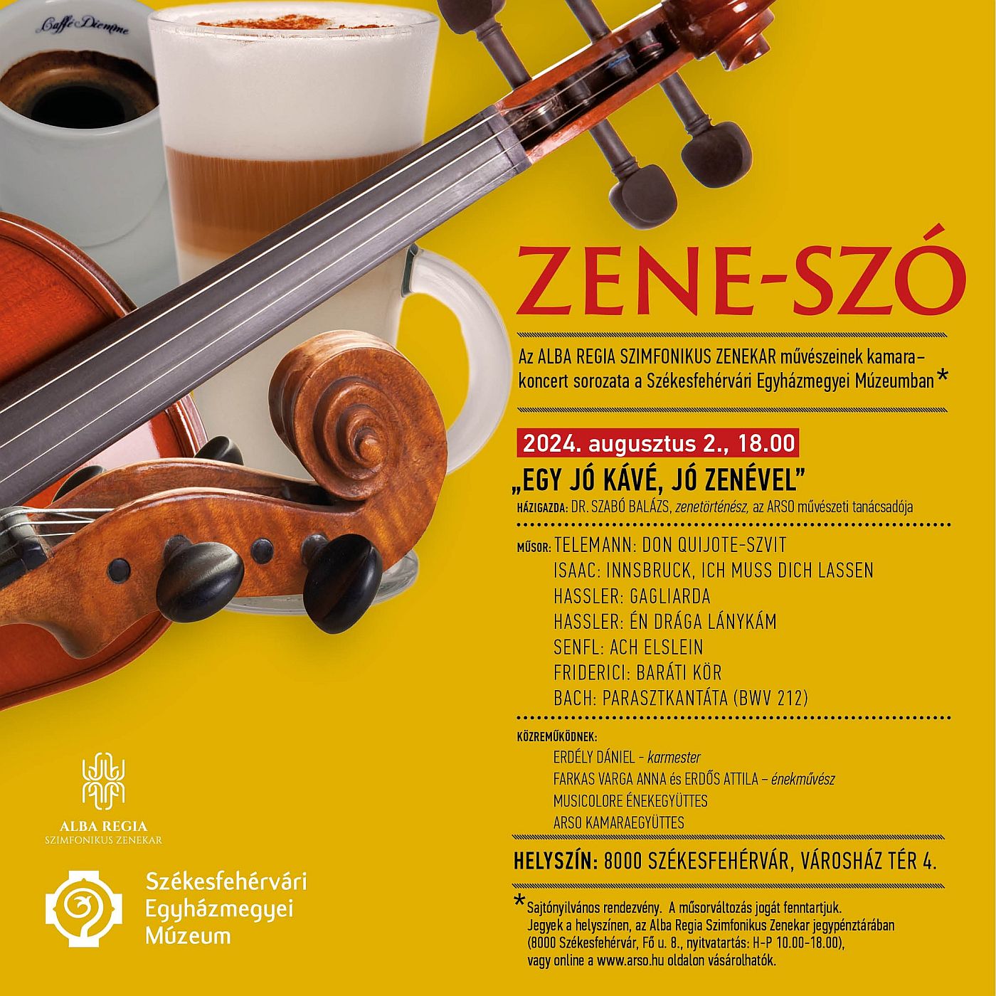 Zene-Szó koncert pénteken este az Egyházmegyei Múzeumban