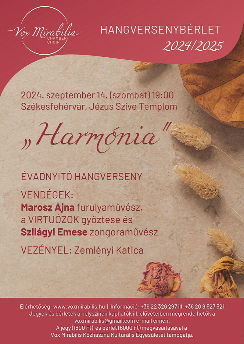 A Virtuózok győztese lesz a Vox Mirabilis szombati koncertjének vendége