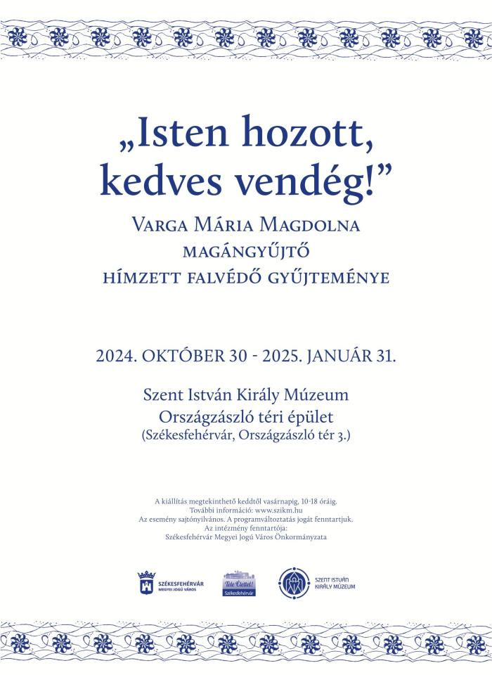 „Isten hozott, kedves vendég!” – kiállítás hímzett konyhai falvédőkből