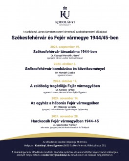 Az egyház a háborús Fejér vármegyében – folytatódik a Kodolányi Szabadegyetem