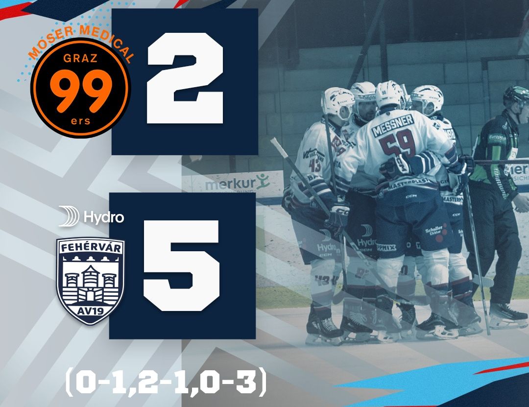 Osztrák jégkorongliga - Hajrágólokkal győzött a Fehérvár Grazban