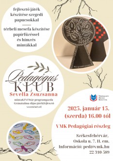 Érzékenyítő és kézműves pedagógus programot is kínál a Vörösmarty Mihály Könyvtár