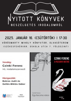 Nyitott könyvek – beszélgetés az irodalomról Czinki Ferenccel