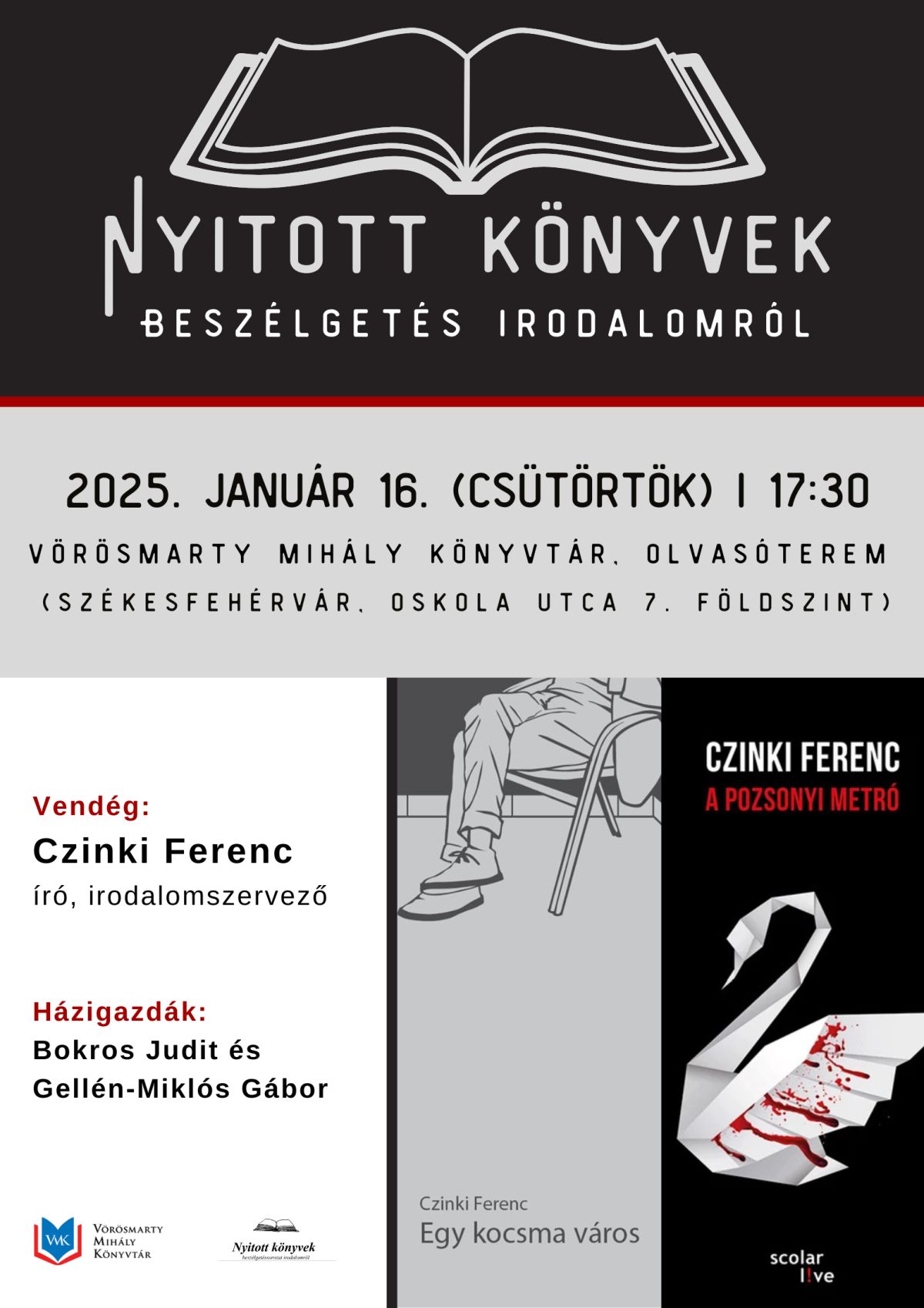 Nyitott könyvek – beszélgetés az irodalomról Czinki Ferenccel