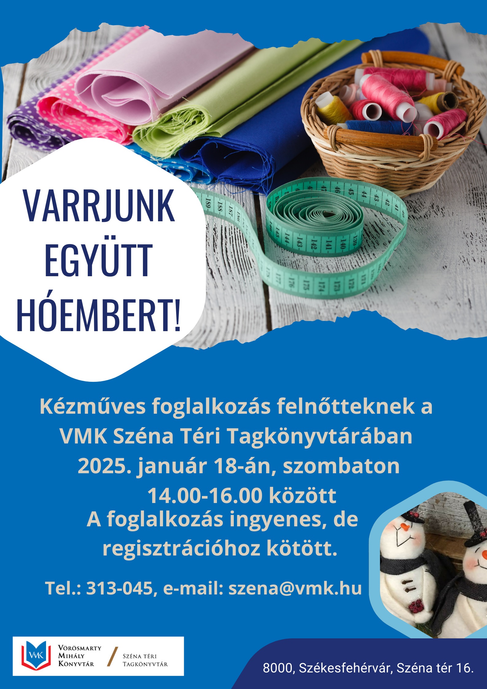 Közös varrás és kötőklub is lesz a fehérvári könyvtárakban