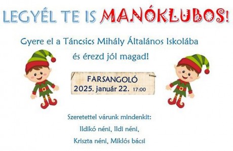 Iskolába hívogató Manóklub a Táncsics Mihály Általános Iskolában