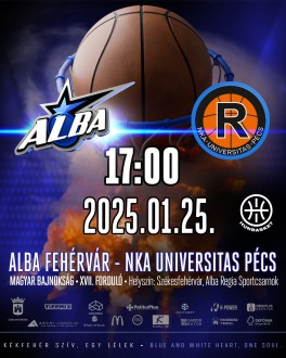 Az NKA Pécs gárdáját fogadja szombaton az Alba Fehérvár kosárlabdacsapata