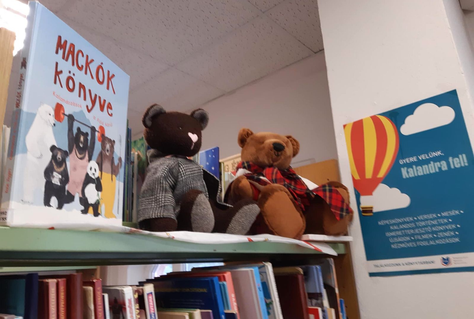 Mackókiállítás kicsiknek és nagyoknak a Tolnai Utcai Tagkönyvtár Gyermekkuckójában