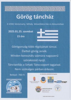 Görög táncház lesz szombaton a VOKE Művelődési Házban