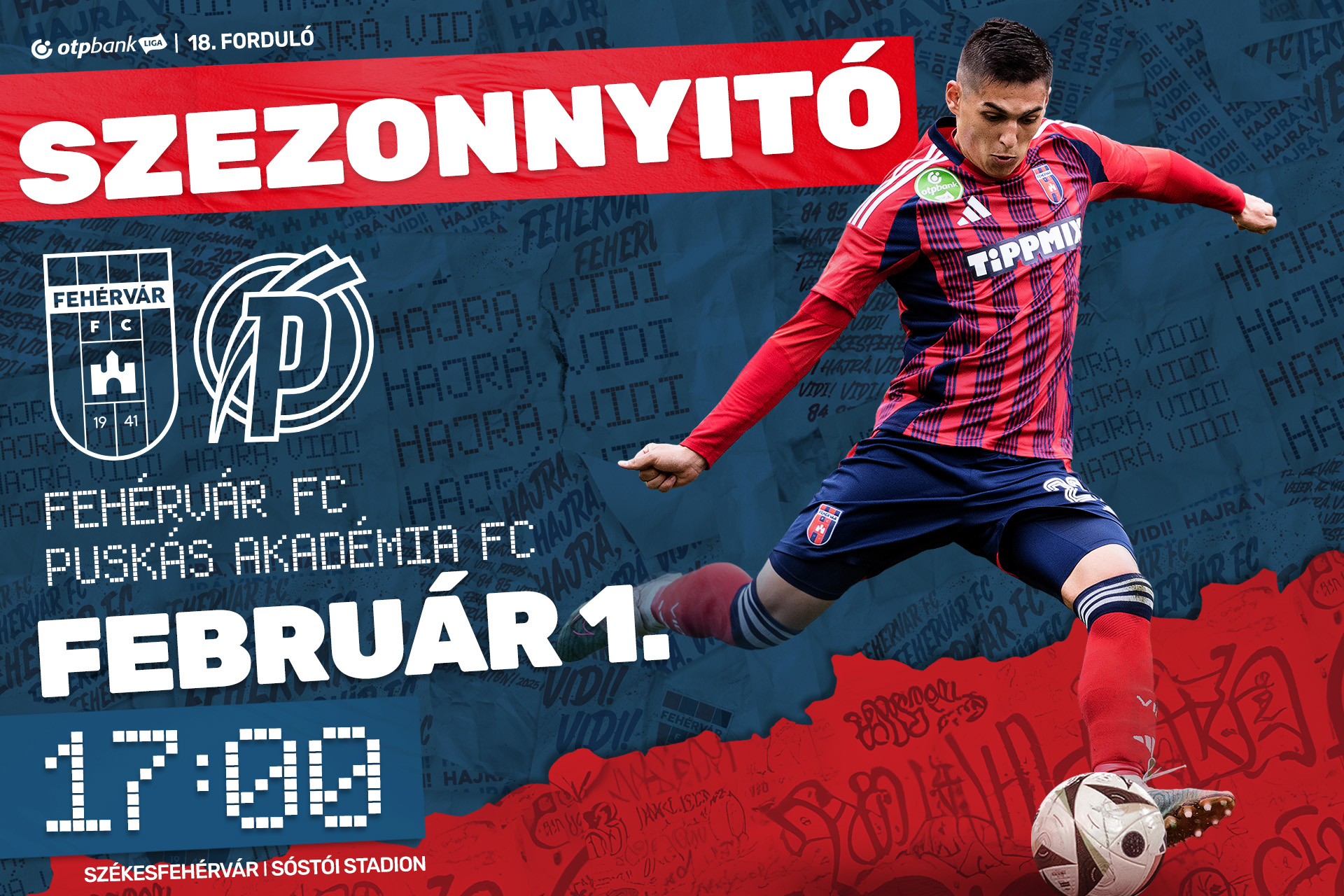 A Puskás Akadémia érkezik Fehérvárra a szombati szezonnyitón