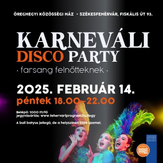 Karneváli disco party az Öreghegyi Közösségi Házban