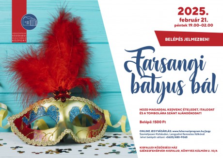 Hajnalig tartó jelmezes buli lesz a Kisfaludi Közösségi Házban