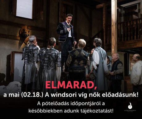 Elmarad A windsori víg nők előadás a Vörösmarty Színházban