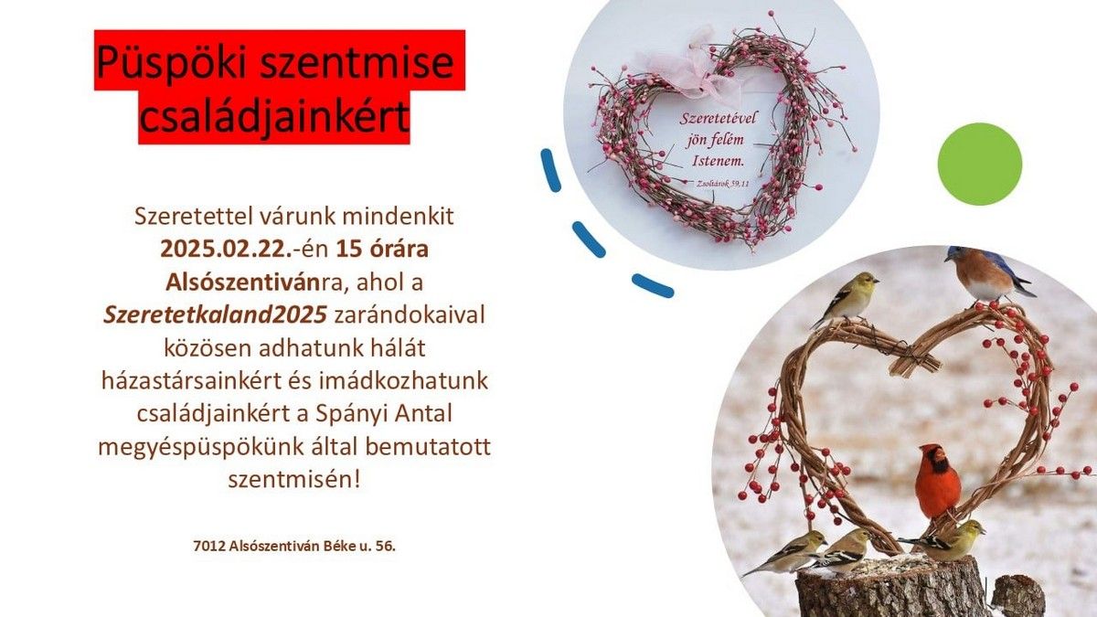 Házasság hete - házaspáros zarándoklat a Székesfehérvári Egyházmegyében