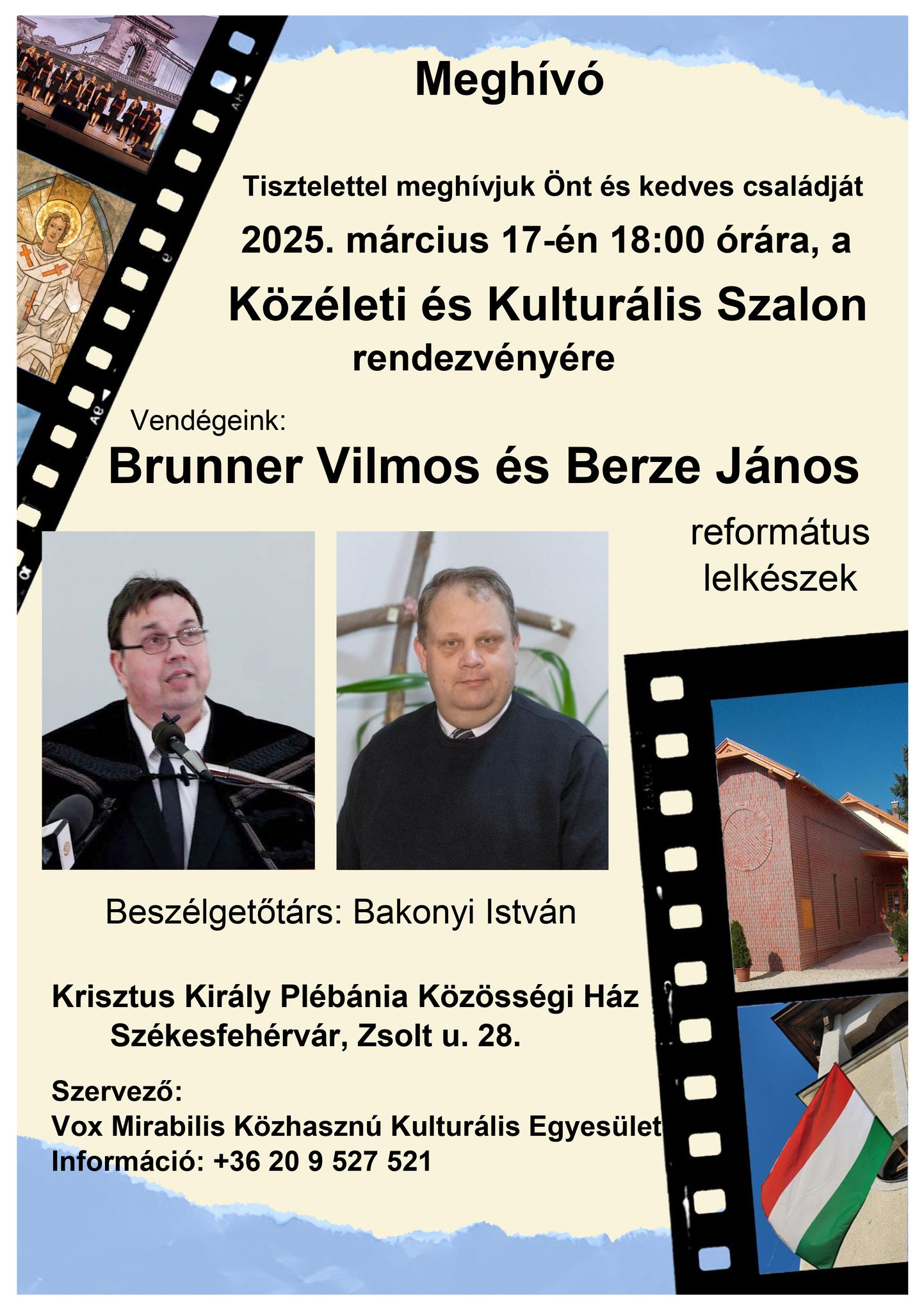 Két ismert református lelkész lesz a Közéleti és Kulturális Szalon vendége