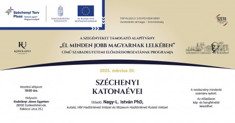 „Él minden jobb magyarnak lelkében” – szabadegyetemi előadássorozat Széchenyi Istvánról