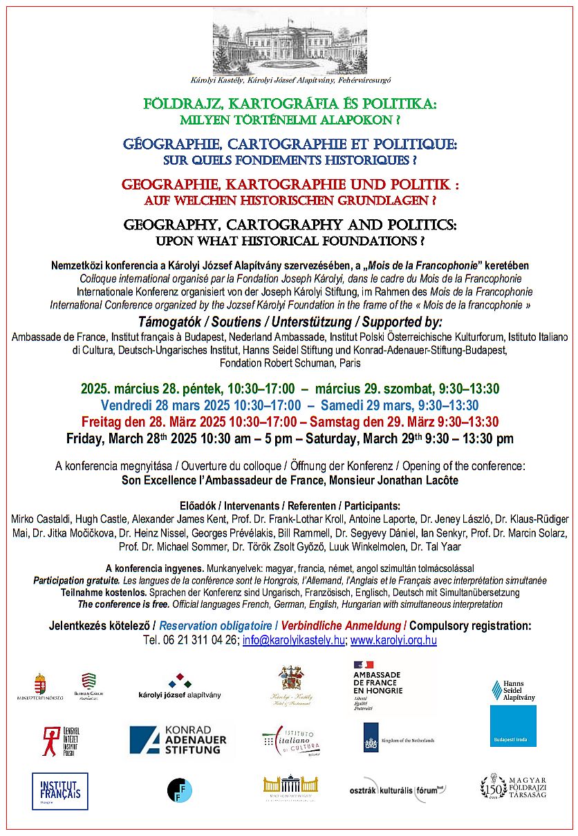 A térképek politikai és társadalmi jelentőségéről is szó lesz a nemzetközi konferenciáján