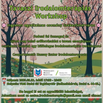 Tavaszi irodalomterápia a Budai úti és a Széna téri könyvtárban hétfőn