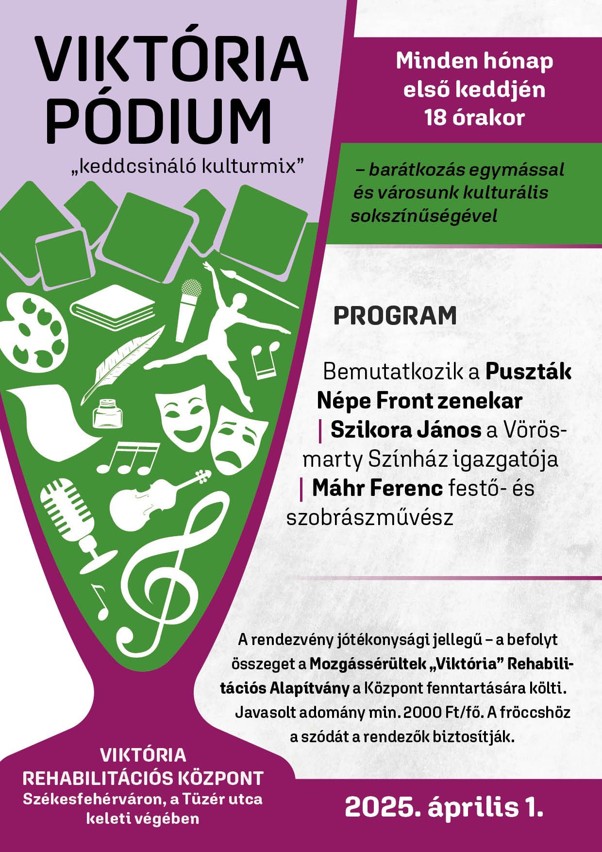Újabb izgalmas találkozásokkal folytatódik a Viktória Pódium április 1-jén