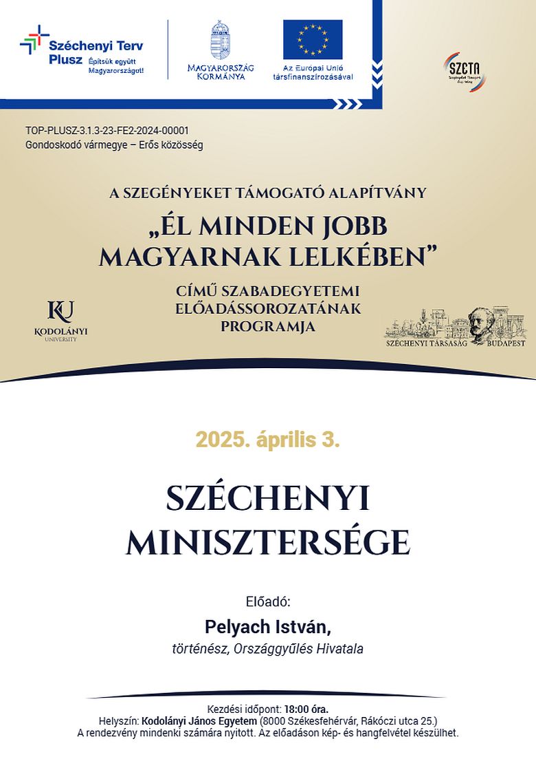 Április 3-án csütörtökön folytatódik a Kodolányi János Szabadegyetem