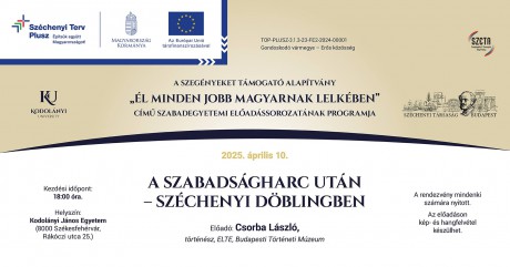 A szabadságharc után – Széchenyi Döblingben – újabb előadás a Kodolányi Szabadegyetemen