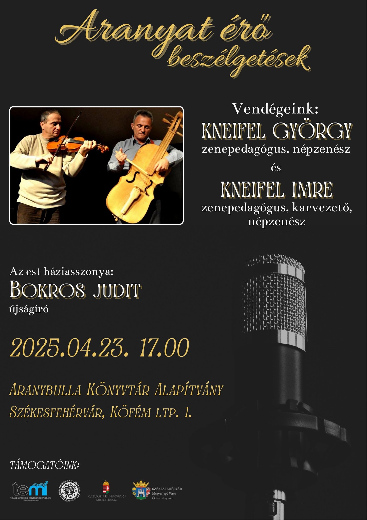 Aranyat érő beszélgetések – Kneifel György és Kneifel Imre lesznek a vendégek