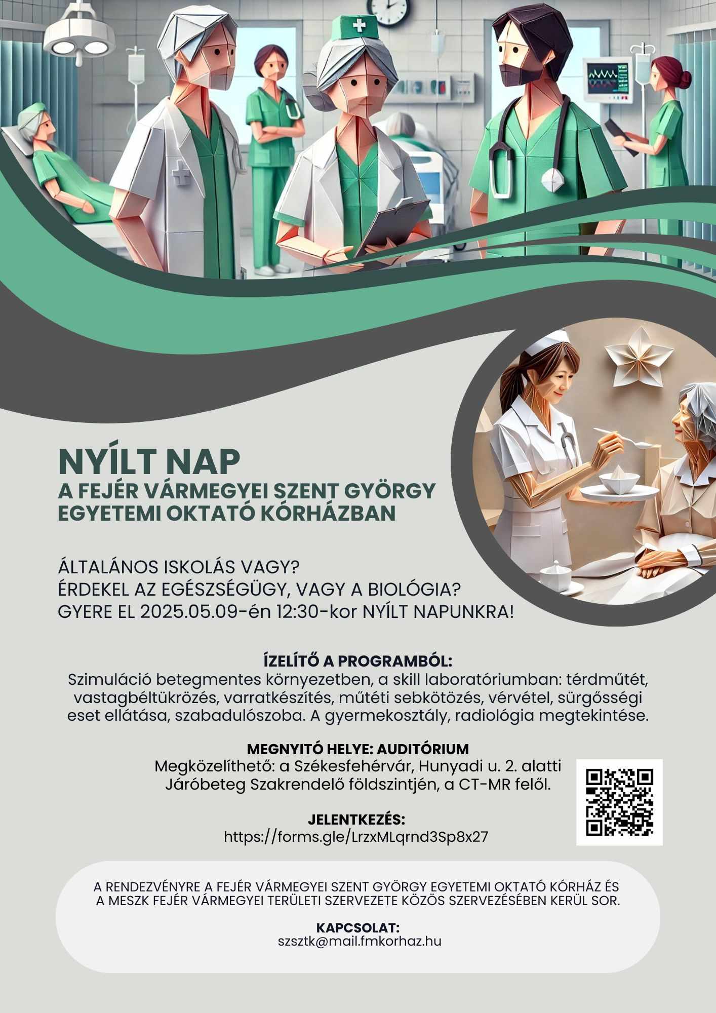 Nyílt nap lesz általános iskolásoknak a Szent György Kórházban