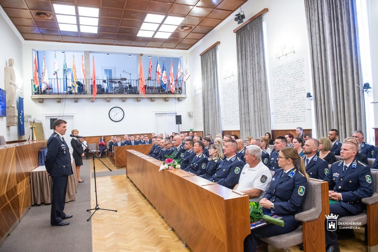 Szent György-napi állománygyűlését tartott a vármegyei rendőrség a Városházán