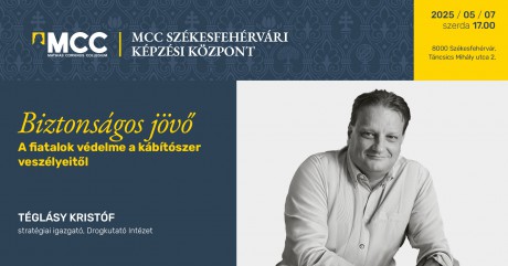 A fiatalok védelme a kábítószer veszélyeitől – folytatódik szerdán az MCC előadássorozata