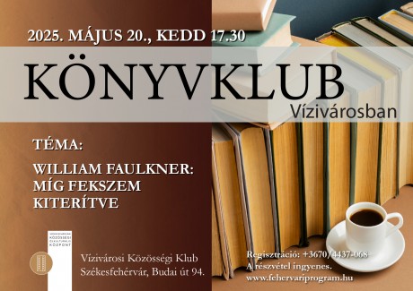 Faulkner regényéről lesz szó a májusi Vízivárosi Könyvklubban