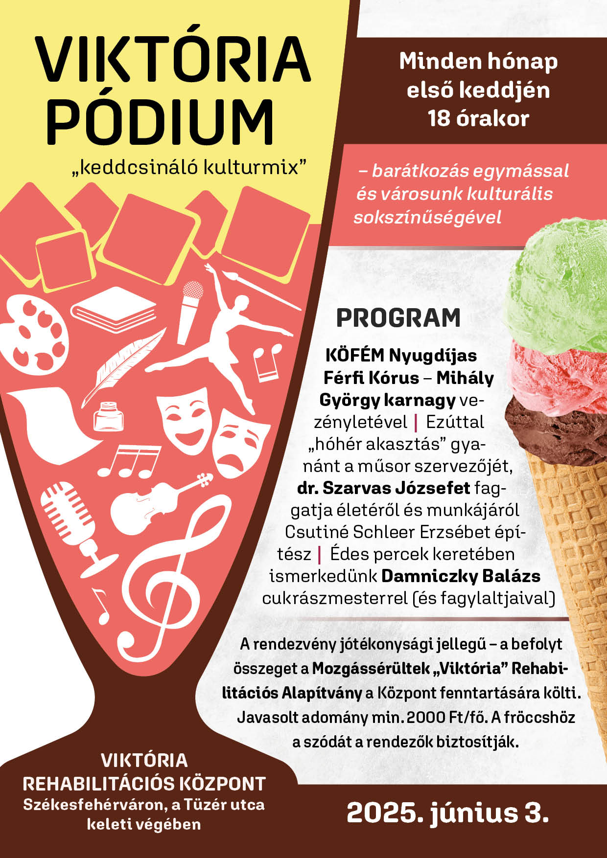 Főorvos, cukrászmester és egy kórus lesz a Viktória Pódium vendége