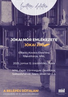Jókai a Levéltárban – csütörtökön folytatódik az ingyenes előadássorozat