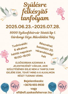 Lehet még jelentkezni az újabb, szülésre felkészítő tanfolyamra
