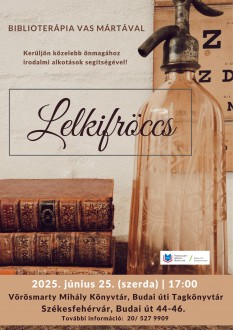 Lelkifröccs, avagy biblioterápia Vas Mártával a Budai úti tagkönyvtárban