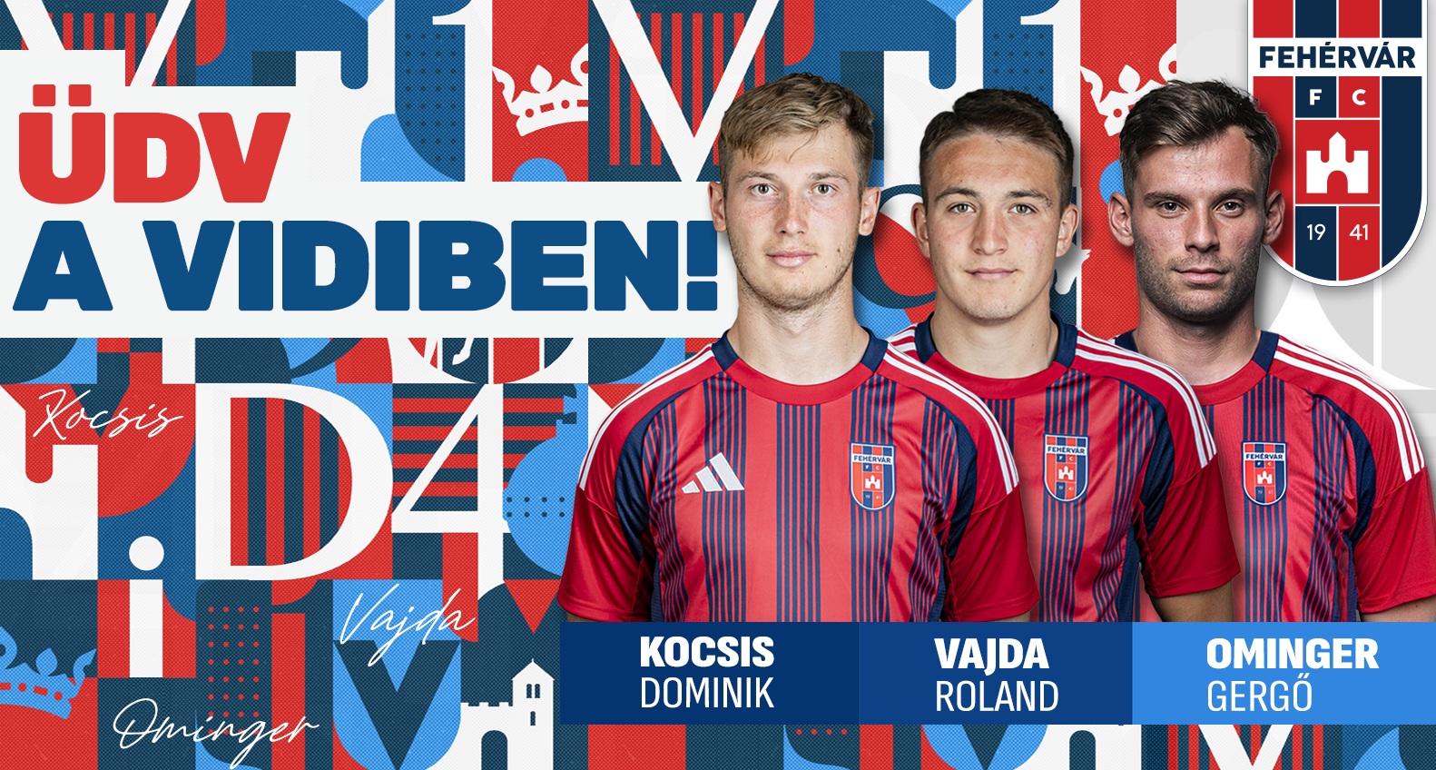 Kocsis Dominik, Vajda Roland és Ominger Gergő is a Vidit erősíti!