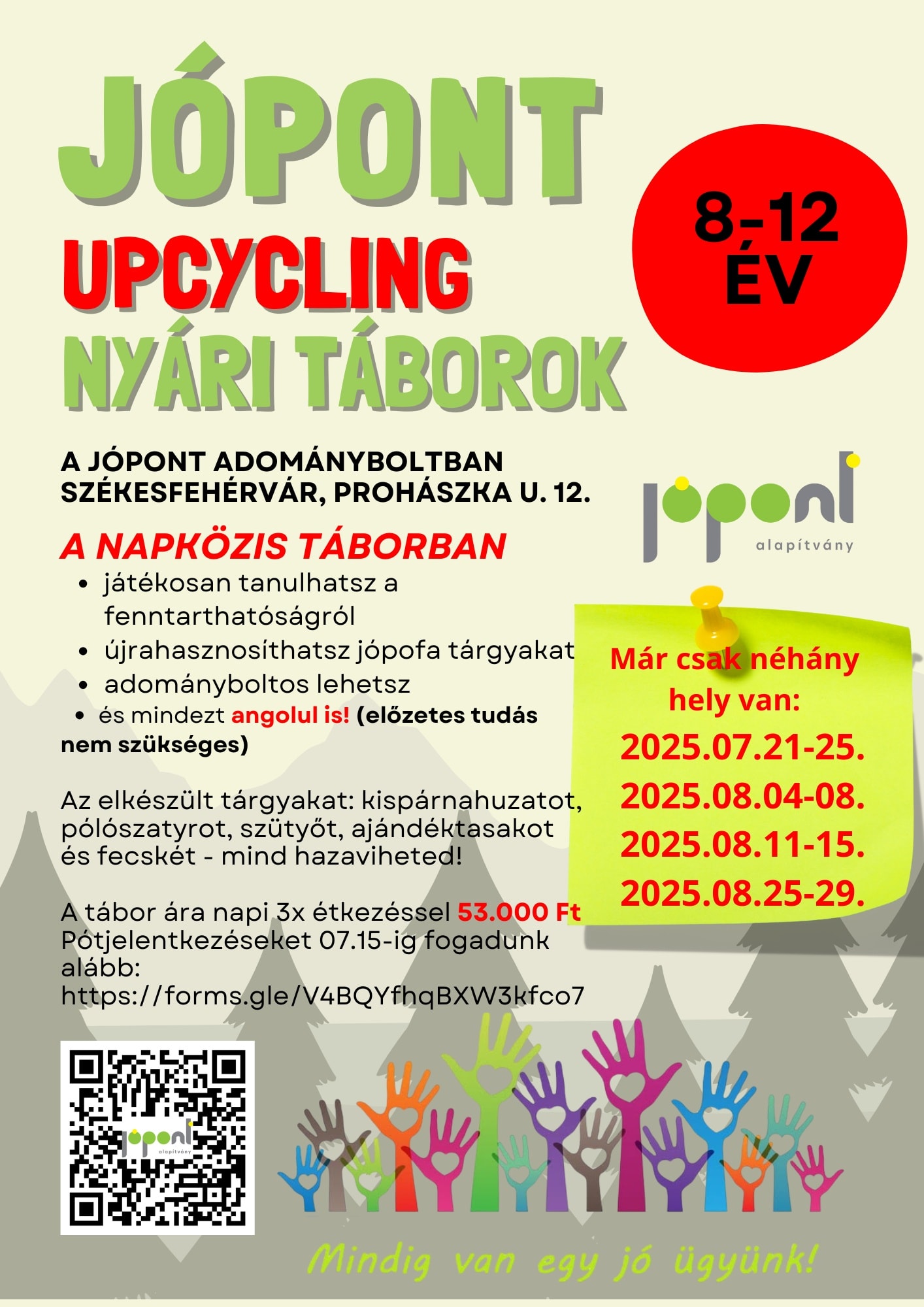 JóPont tábor - fenntarhatóság és újrahasznosítás