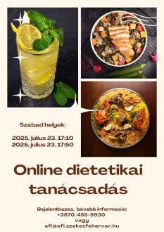 Lehet még jelentkezni az ingyenes online dietetikai tanácsadásra